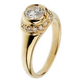 Bvlgari Diamond Solitaire Cocktail Yellow Gold Ring 1bl43s525