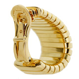 Bvlgari Tubogas Vintage Yellow Gold Clip On Earrings