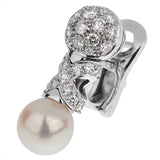 Bvlgari Vintage Pearl Diamond White Gold Earrings 0003271