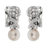 Bvlgari Vintage Pearl Diamond White Gold Earrings 0003271