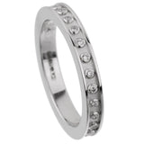 Carrera y Carrera Diamond 18k White Gold Eternity Band Ring Sz 7