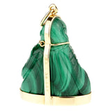 Cartier Buddha Malachite Gold Pendant Necklace 0000910