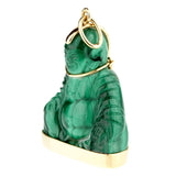 Cartier Buddha Malachite Gold Pendant Necklace 0000910