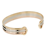 Cartier C De Cartier White Yellow Rose Gold Cuff Bracelet 0001824