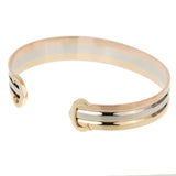 Cartier C De Cartier White Yellow Rose Gold Cuff Bracelet 0001824