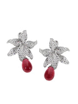 Cartier Caresse Diamond Rubellite Platinum Earrings CRT10015