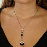 Cartier Ceramic & Diamond Drop Necklace Suite 0000579