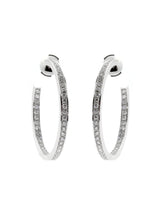 Cartier Diamond Gold Hoop Earrings CRT10023