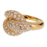 Cartier Diamond Knot Yellow Gold Cocktail Ring 0002529