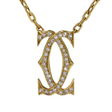 Cartier Double C Diamond Gold Necklace 0001546