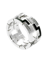 Cartier Enamel & Diamond Ring in White Gold CRT9170