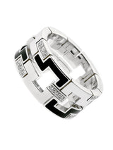 Cartier Enamel & Diamond Ring in White Gold CRT9170