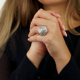 Cartier High Jewelry Pave Diamond Cocktail White Gold Ring 0002633