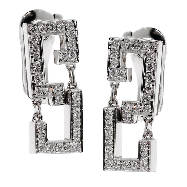 Cartier Le Baiser Du Dragon Diamond White Gold Earrings 0002631