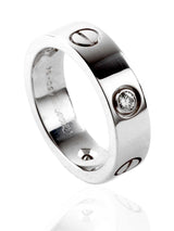 Cartier Love Diamond Ring in 18k in White Gold carlove3dia54
