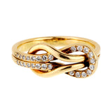 Cartier Love Knot Diamond Gold Ring 0000892