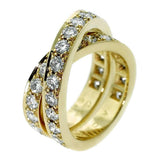 Cartier Nouvelle Vague Diamond Bypass Gold Ring 0000146