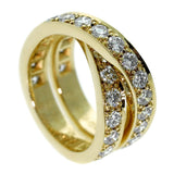 Cartier Nouvelle Vague Diamond Bypass Gold Ring 0000146