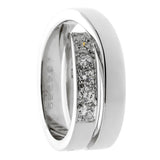 Cartier Nouvelle Vague Diamond White Gold Crossover Ring 0000320