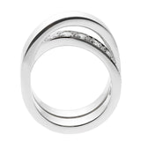 Cartier Nouvelle Vague Diamond White Gold Crossover Ring 0000320