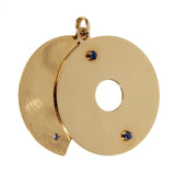 Cartier Paris Cigarillo Cutter Sapphire Yellow Gold Pendant 0002564