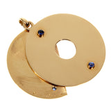 Cartier Paris Cigarillo Cutter Sapphire Yellow Gold Pendant 0002564
