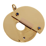 Cartier Paris Cigarillo Cutter Sapphire Yellow Gold Pendant 0002564
