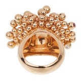 Cartier Paris Nouvelle Vague Pink Sapphire Diamond Rose Gold Ring 0001850
