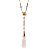 Cartier Pearl Diamond Rose Quartz Necklace 0000100