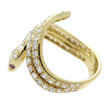 Cartier Snake Diamond Gold Ring 0000142