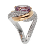 Cartier Trinity Ruban Amethyst Diamond White Gold Ring 0002153