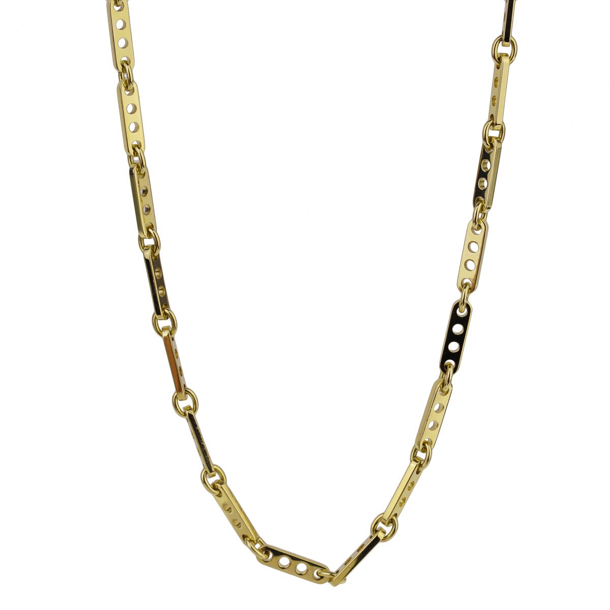 Cartier Vintage 18k Yellow Gold Bar Necklace Opulent Jewelers