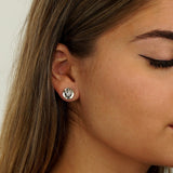 Chanel Comete Rock Crystal Diamond 18k White Gold Stud Earrings 0000903