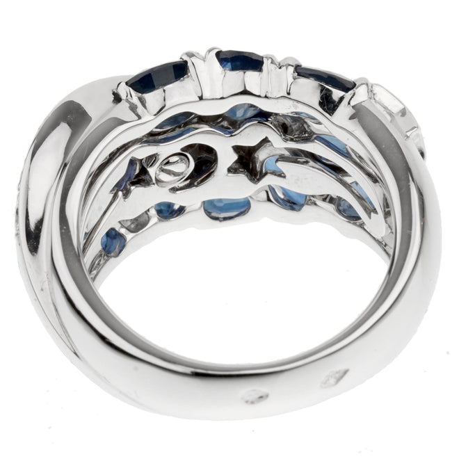 Chanel Comete Sapphire Diamond White Gold Ring rb007ab8a8