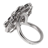 Chanel Diamond Flower Cocktail White Gold Ring 0001089