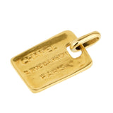 Chanel Dog Tag Yellow Gold Pendant 0001041