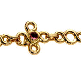 Chanel Gemstone Gold Choker Necklace 0000019