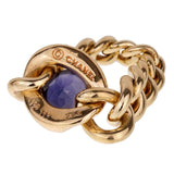 Chanel Iolite Chain Link Yellow Gold Ring 0001876