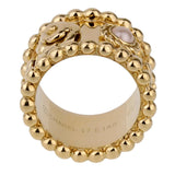Chanel Lucky Pearl Gold Band Ring 0001070