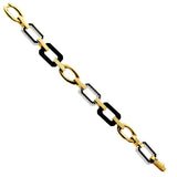 Chanel Onyx Diamond Gold Bracelet 0000053