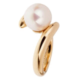 Chanel Pearl Bypass Yellow Gold Ring 0001879