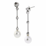 Chanel Pearl Diamond White Gold Earrings 0000564