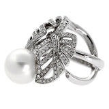 Chanel Pearl Diamond White Gold Ring 0000043