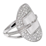Chanel Ultra Diamond White Gold Ceramic Ring 0002006