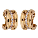 Chopard Diamond Yellow Gold Hoop Earrings 0001894