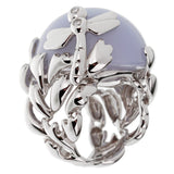 Christian Dior 40ct Blue Chalcedony Diamond Gold Cocktail Ring 0002712