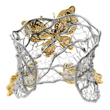 Diamond Butterfly Multitone Gold Bangle diamond-butterfly