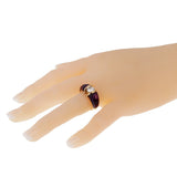 Dior Amethyst Diamond Solitaire 18k Yellow Gold Cocktail Band Ring Sz 6 1/2