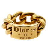Dior Gold Chain Gourmette Link Ring 0000290