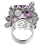 Dior Magnificent Emerald Cut Amethyst Diamond Gold Ring 0002824